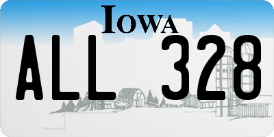 IA license plate ALL328