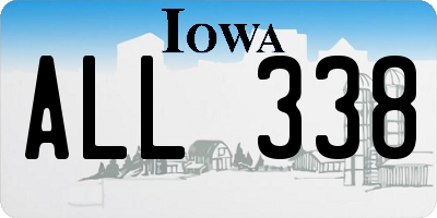 IA license plate ALL338