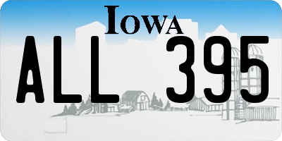 IA license plate ALL395