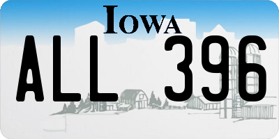 IA license plate ALL396