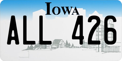 IA license plate ALL426