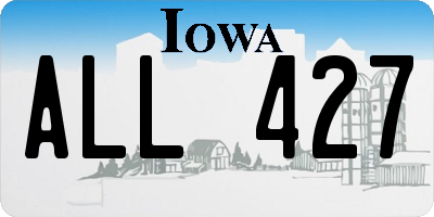 IA license plate ALL427