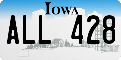 IA license plate ALL428