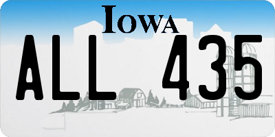 IA license plate ALL435