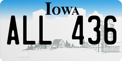IA license plate ALL436