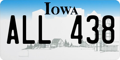 IA license plate ALL438