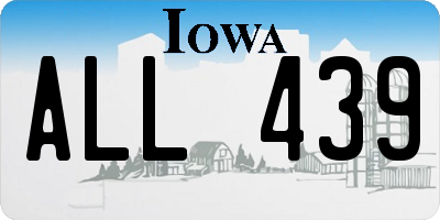 IA license plate ALL439