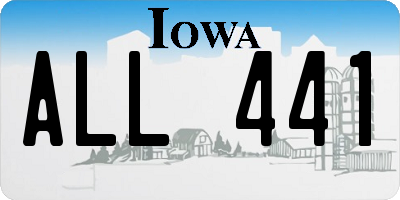 IA license plate ALL441