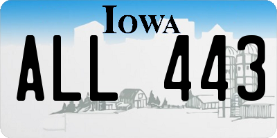 IA license plate ALL443