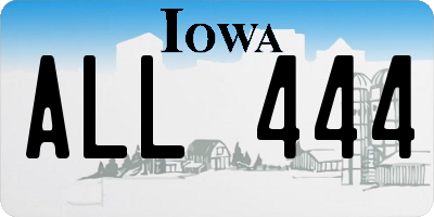 IA license plate ALL444