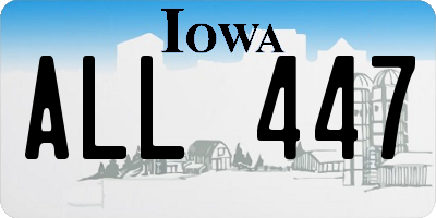 IA license plate ALL447