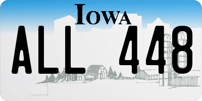 IA license plate ALL448