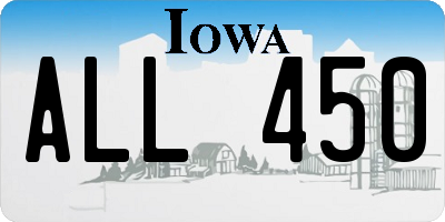 IA license plate ALL450