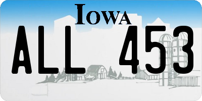 IA license plate ALL453