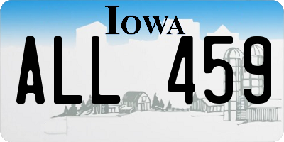 IA license plate ALL459