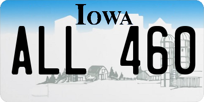 IA license plate ALL460