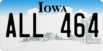 IA license plate ALL464