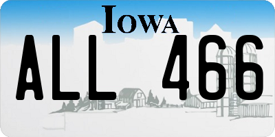 IA license plate ALL466