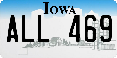 IA license plate ALL469