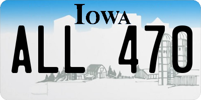 IA license plate ALL470