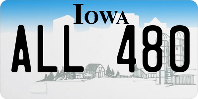 IA license plate ALL480