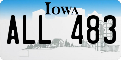 IA license plate ALL483