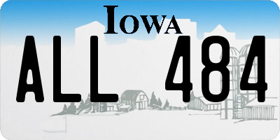 IA license plate ALL484