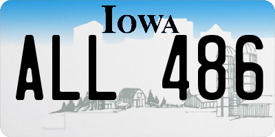 IA license plate ALL486