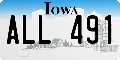 IA license plate ALL491