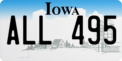 IA license plate ALL495