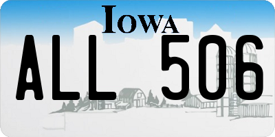 IA license plate ALL506