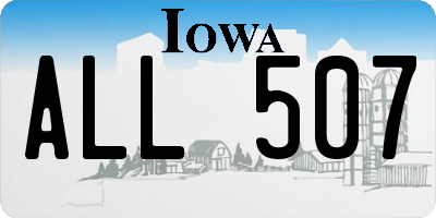 IA license plate ALL507