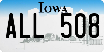 IA license plate ALL508
