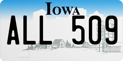 IA license plate ALL509