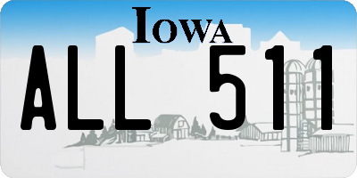 IA license plate ALL511