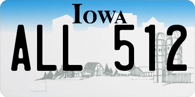 IA license plate ALL512