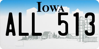 IA license plate ALL513