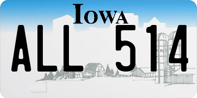 IA license plate ALL514