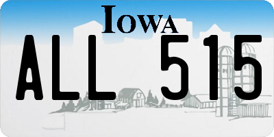 IA license plate ALL515