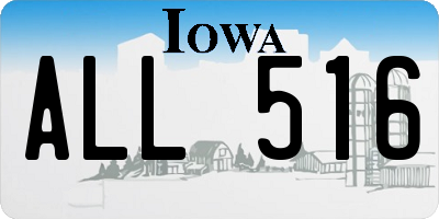 IA license plate ALL516