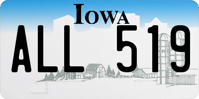 IA license plate ALL519
