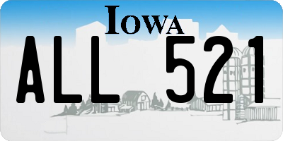 IA license plate ALL521