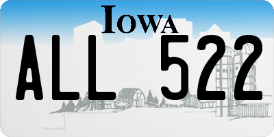 IA license plate ALL522
