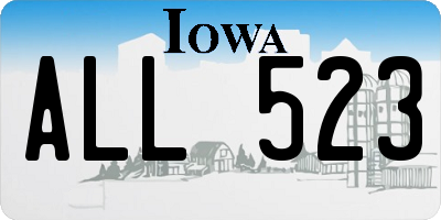 IA license plate ALL523