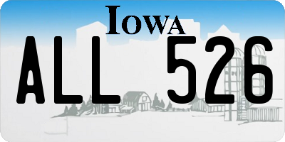 IA license plate ALL526