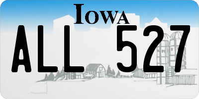 IA license plate ALL527