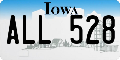 IA license plate ALL528