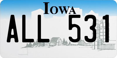 IA license plate ALL531