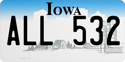 IA license plate ALL532