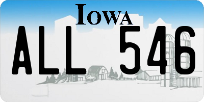 IA license plate ALL546